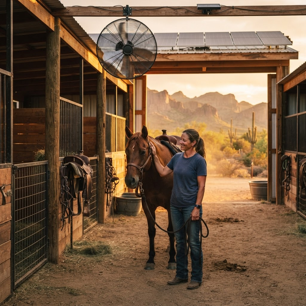 How a Horse Owner in Arizona Cooled Her Barn for $0/Month