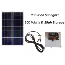 100 Watt Solar Panel And Wall Mount Battery Pack -18ah
