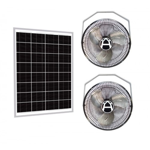 Solar Powered Two Hanging Fans System Fan -2