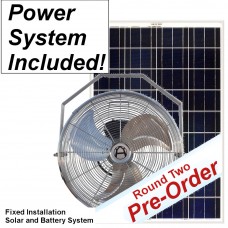 Solar and Battery Hanging Fan System -Battery Ready